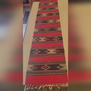 Southwestern Patterned Wool Table Runner/Rug